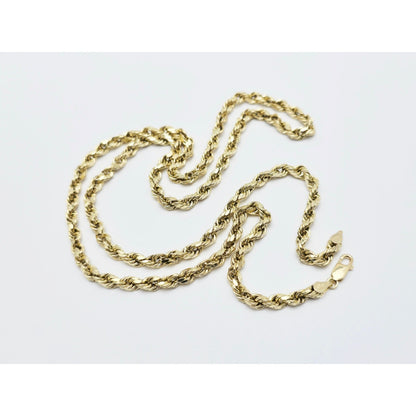 14K Yellow Gold Rope Chain Necklace