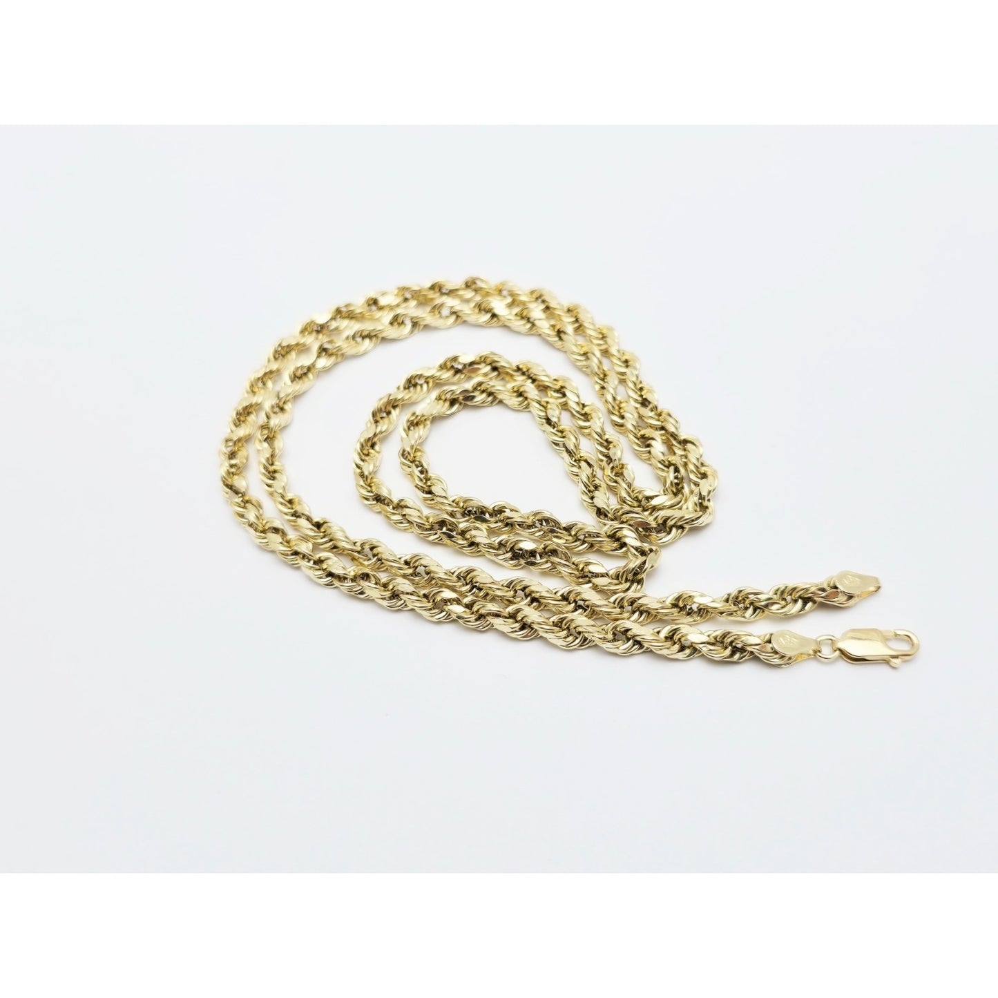 14K Yellow Gold Rope Chain Necklace