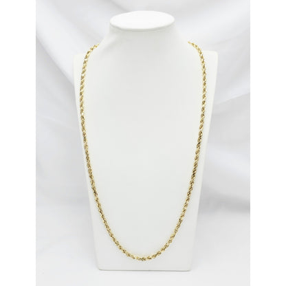14K Yellow Gold Rope Chain Necklace