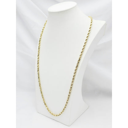 14K Yellow Gold Rope Chain Necklace