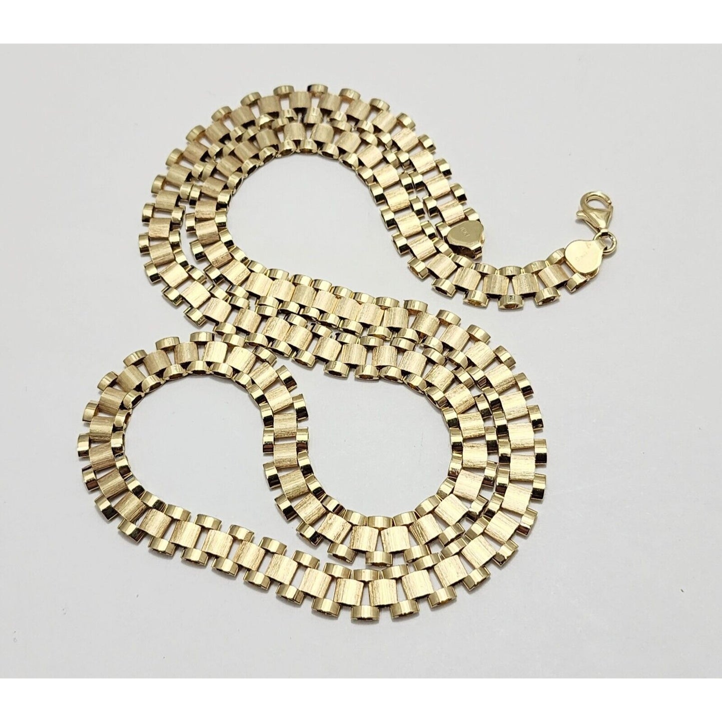 10K Yellow Gold Rolex Link Chain Necklace