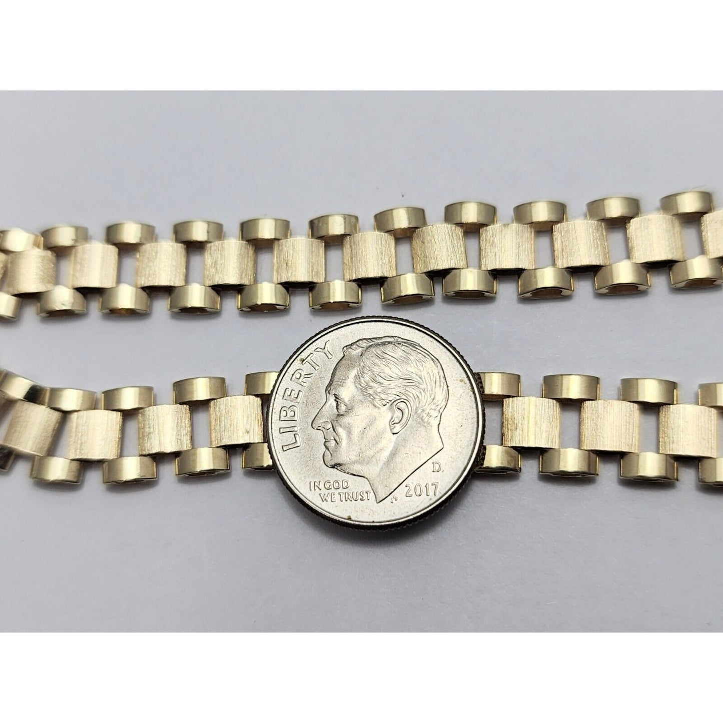 10K Yellow Gold Rolex Link Chain Necklace