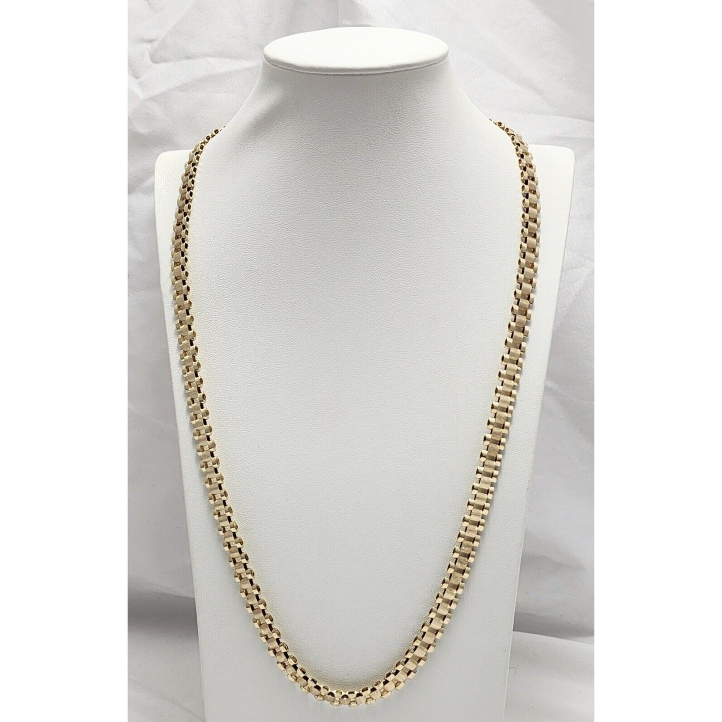 10K Yellow Gold Rolex Link Chain Necklace