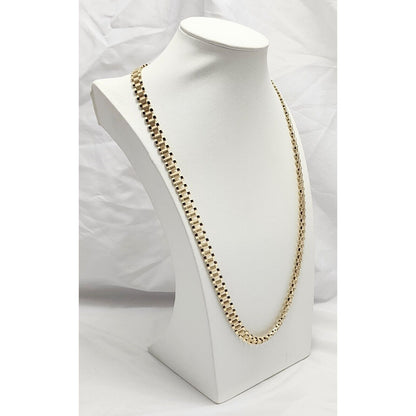 10K Yellow Gold Rolex Link Chain Necklace