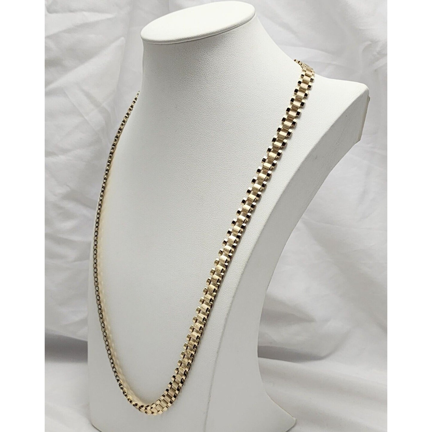 10K Yellow Gold Rolex Link Chain Necklace