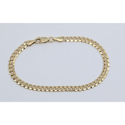 14K Yellow Gold Cuban Link Chain Bracelet