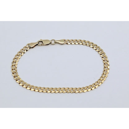 14K Yellow Gold Cuban Link Chain Bracelet