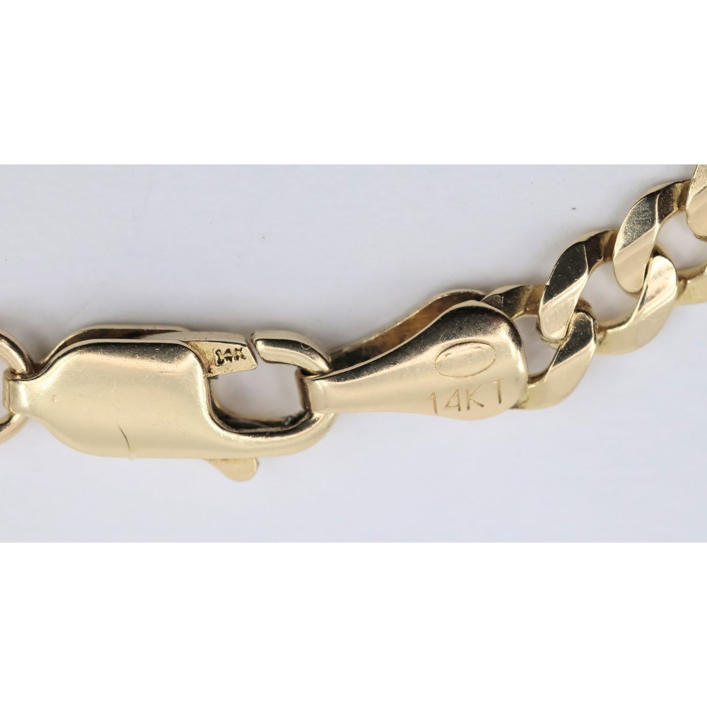 14K Yellow Gold Cuban Link Chain Bracelet