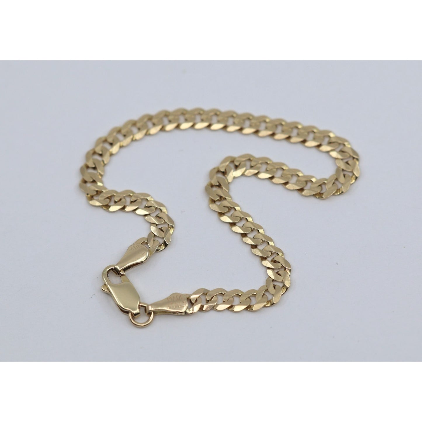 14K Yellow Gold Cuban Link Chain Bracelet