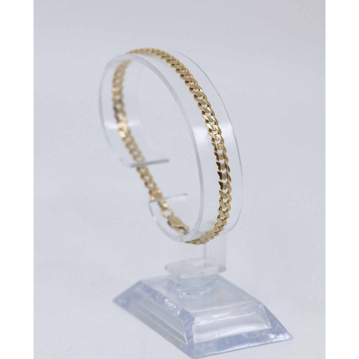 14K Yellow Gold Cuban Link Chain Bracelet