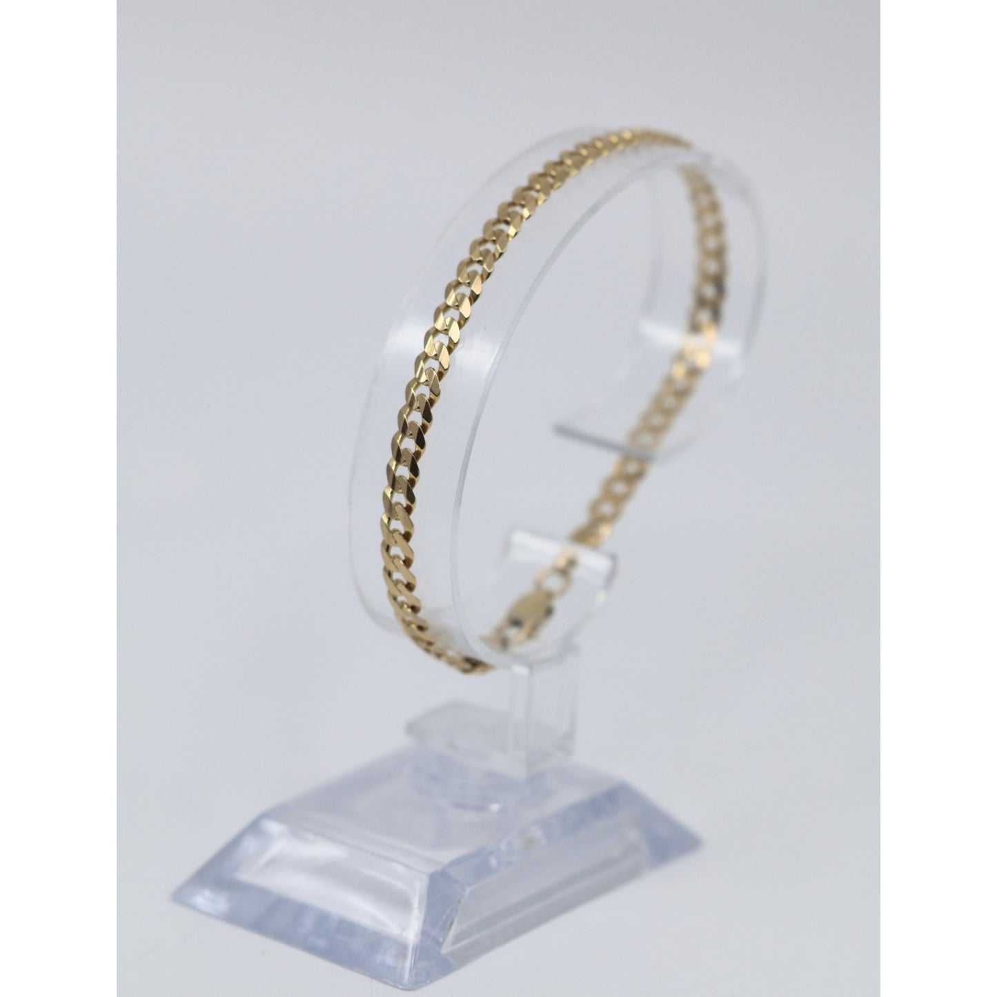 14K Yellow Gold Cuban Link Chain Bracelet