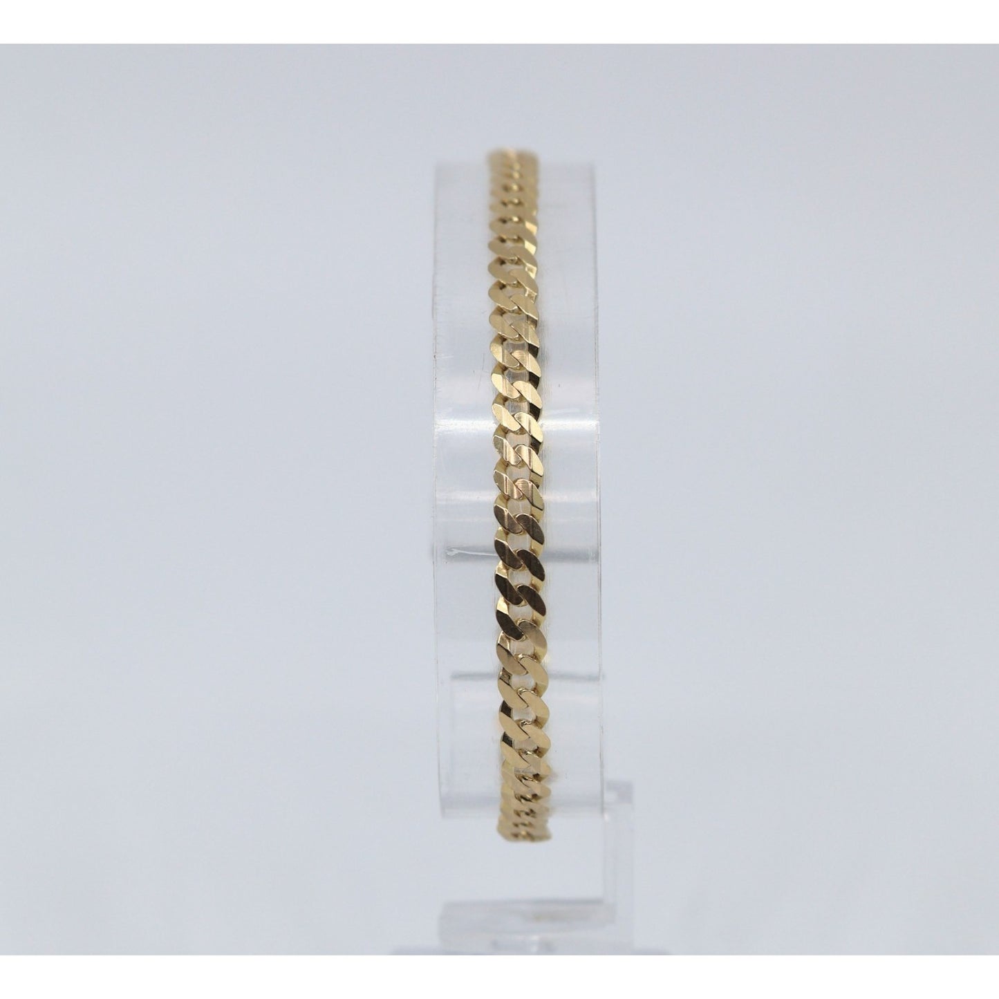 14K Yellow Gold Cuban Link Chain Bracelet