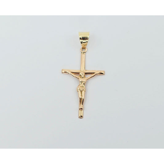 14K Rose Gold Jesus on Cross Charm Pendant