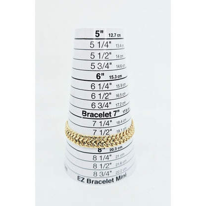 14K Yellow Gold Diamond Cut Wide Link Chain Bracelet