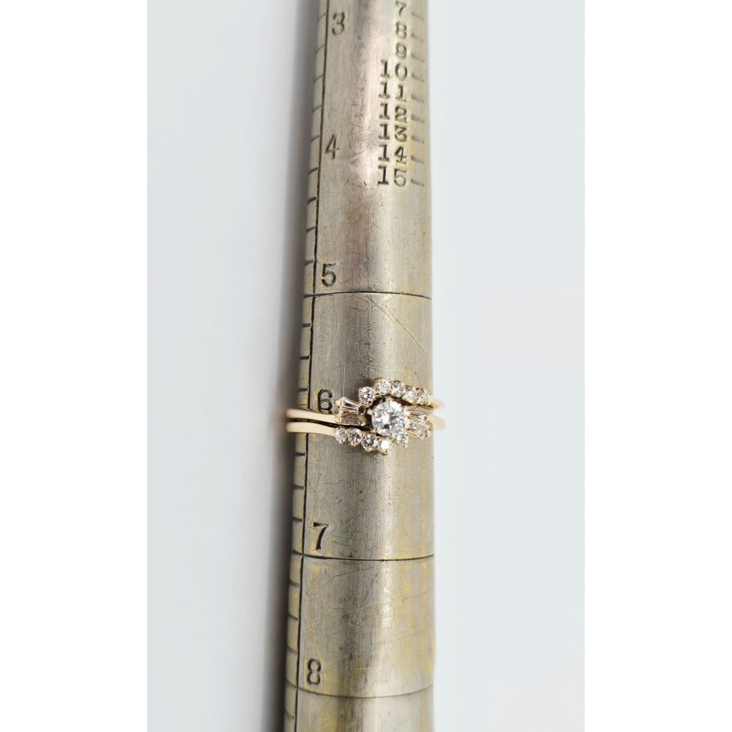 14K Yellow Gold Diamond Ring with Jacket Set