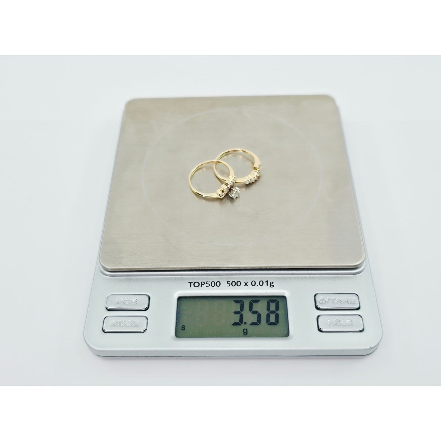 14K Yellow Gold Diamond Ring with Jacket Set