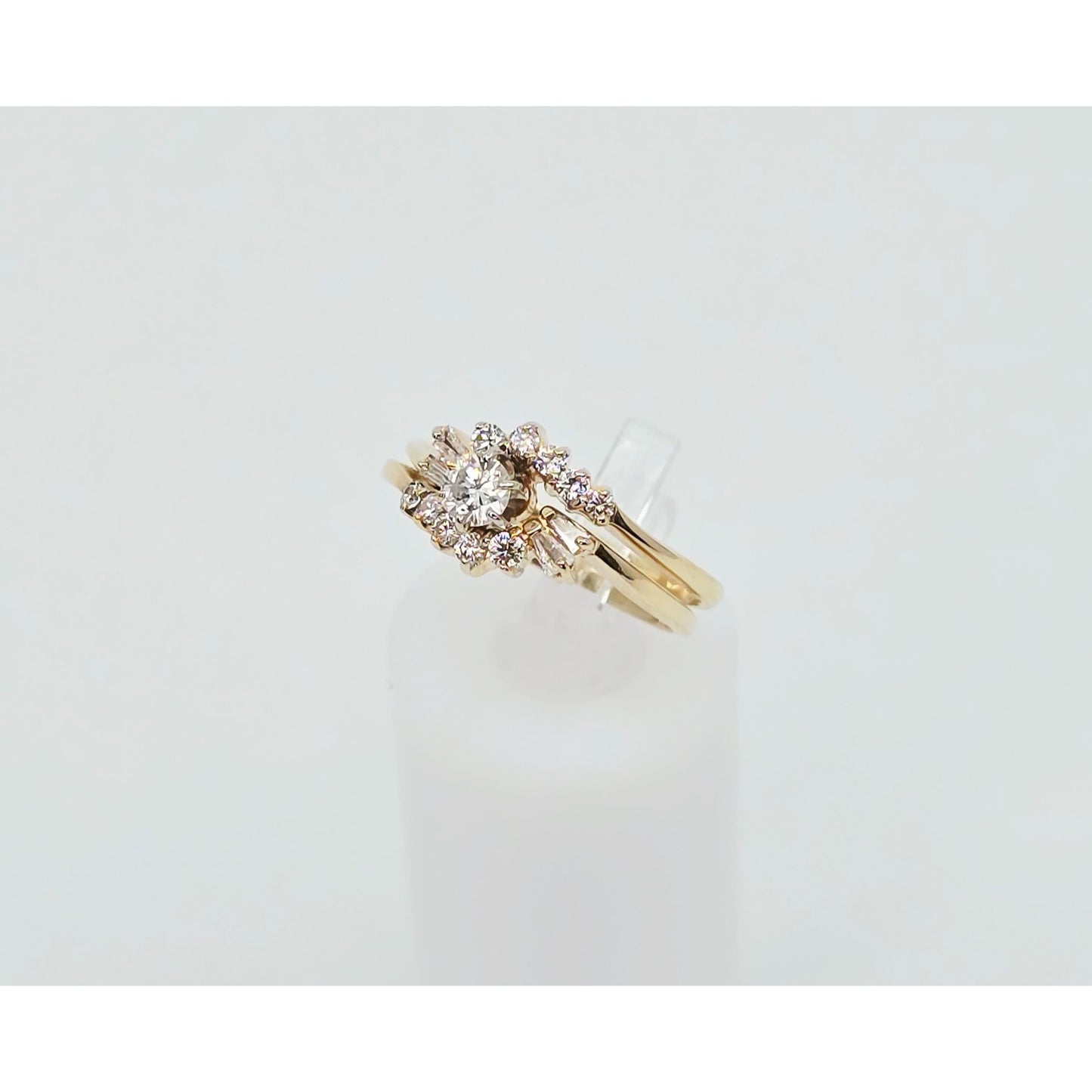 14K Yellow Gold Diamond Ring with Jacket Set