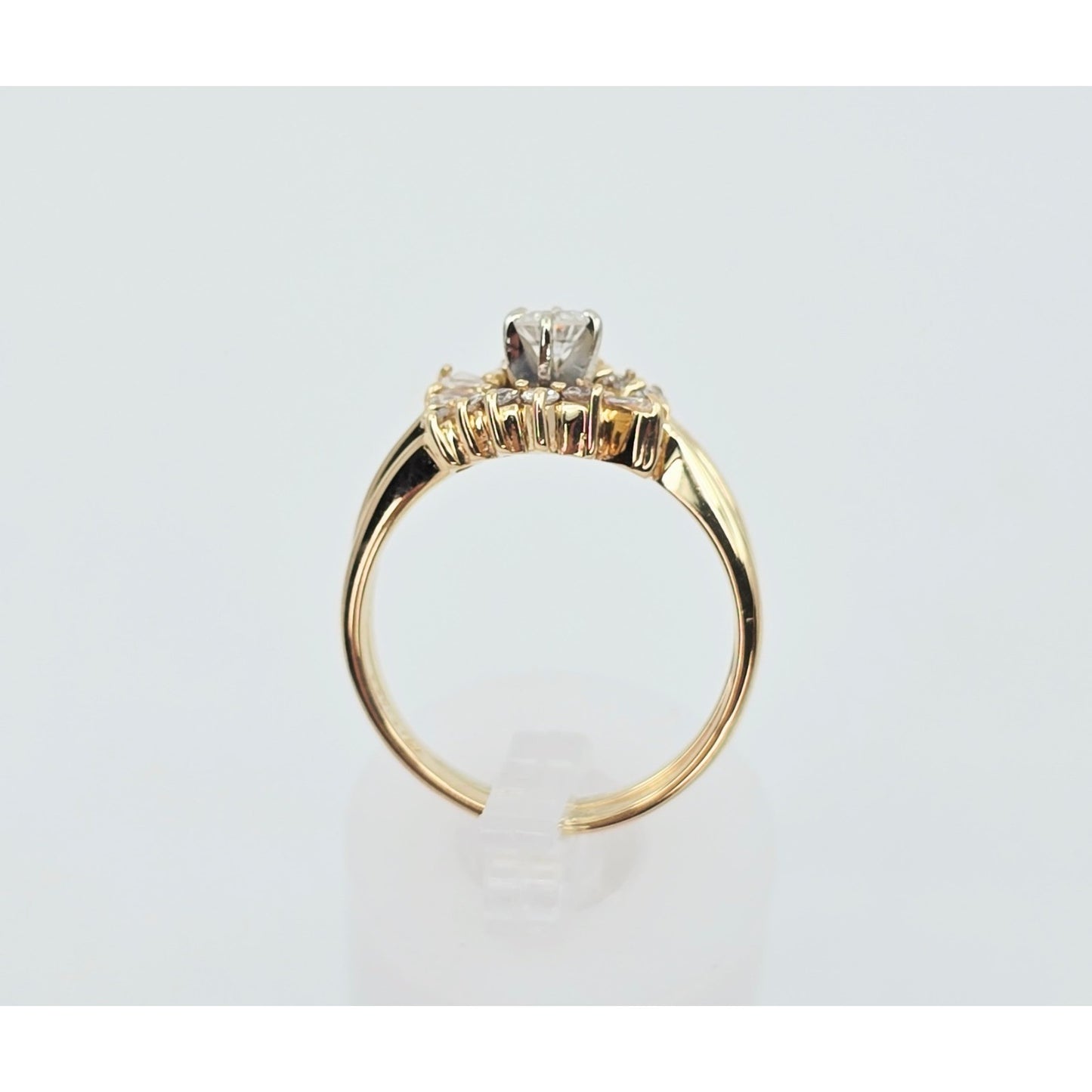 14K Yellow Gold Diamond Ring with Jacket Set