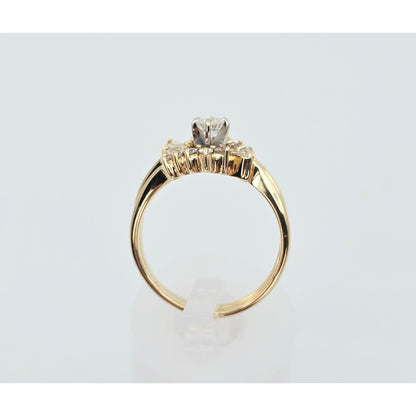 14K Yellow Gold Diamond Ring with Jacket Set
