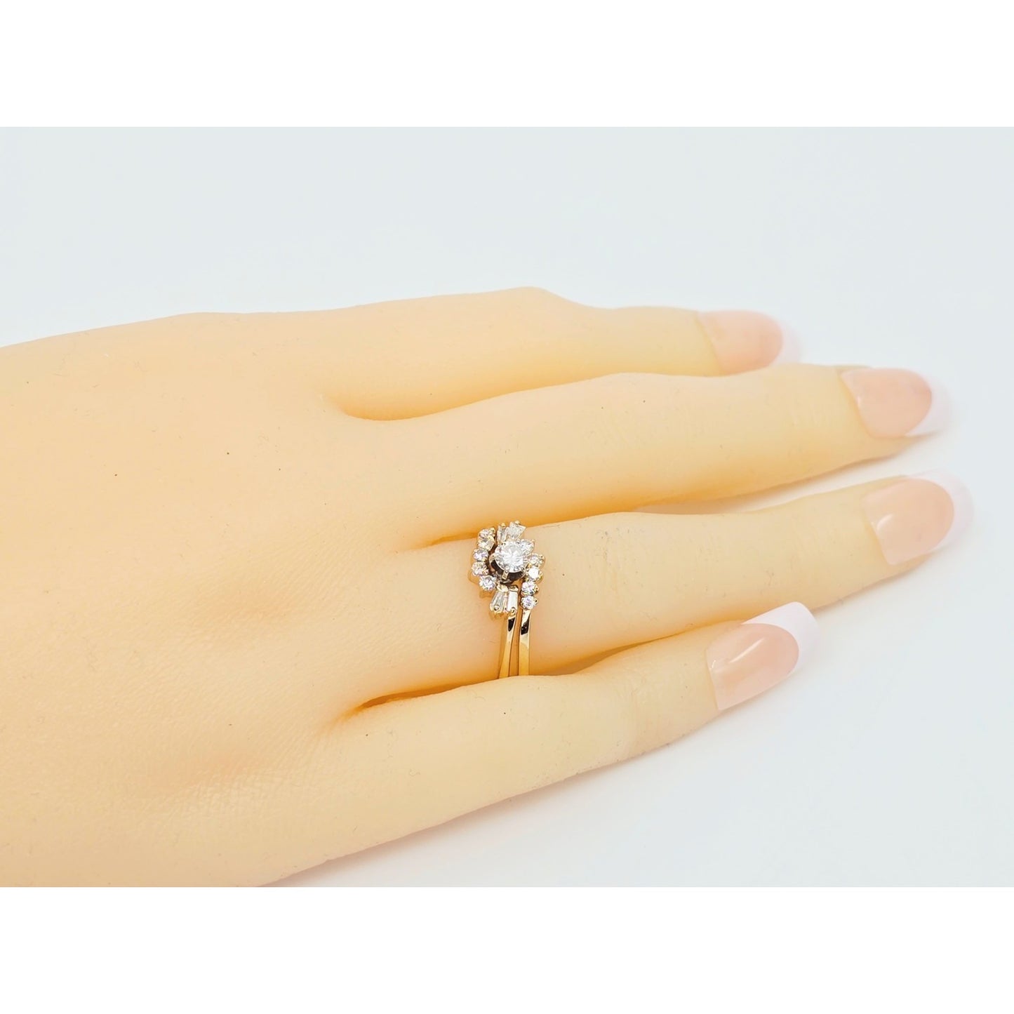 14K Yellow Gold Diamond Ring with Jacket Set