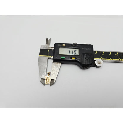 14K Yellow Gold Rectangle Saint Mary Charm Pendant