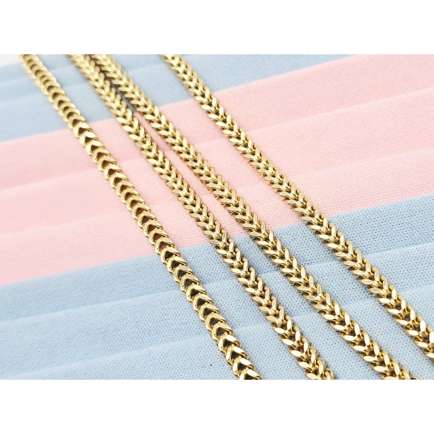 14K Yellow Gold Franco Link Chain Necklace