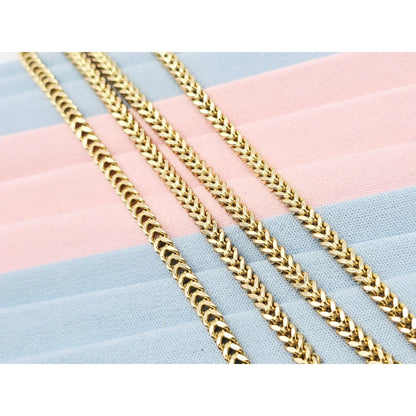 14K Yellow Gold Franco Link Chain Necklace