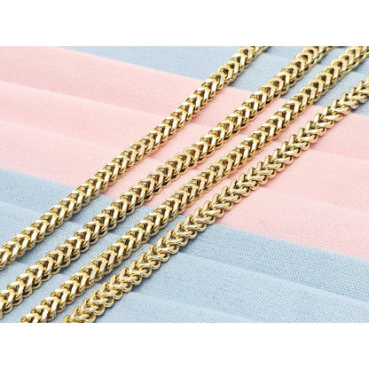 14K Yellow Gold Franco Link Chain Necklace