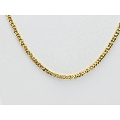 14K Yellow Gold Franco Link Chain Necklace