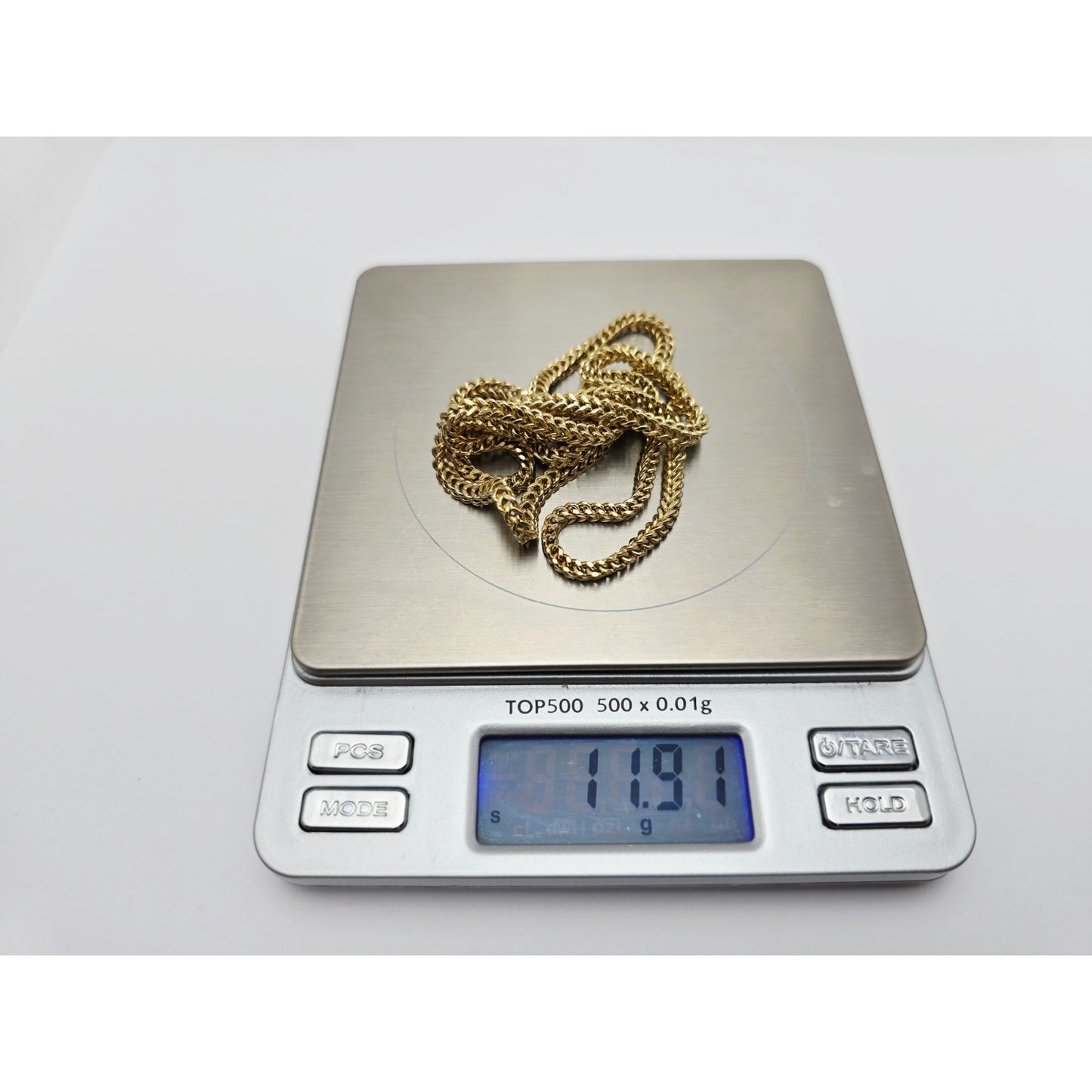 14K Yellow Gold Franco Link Chain Necklace