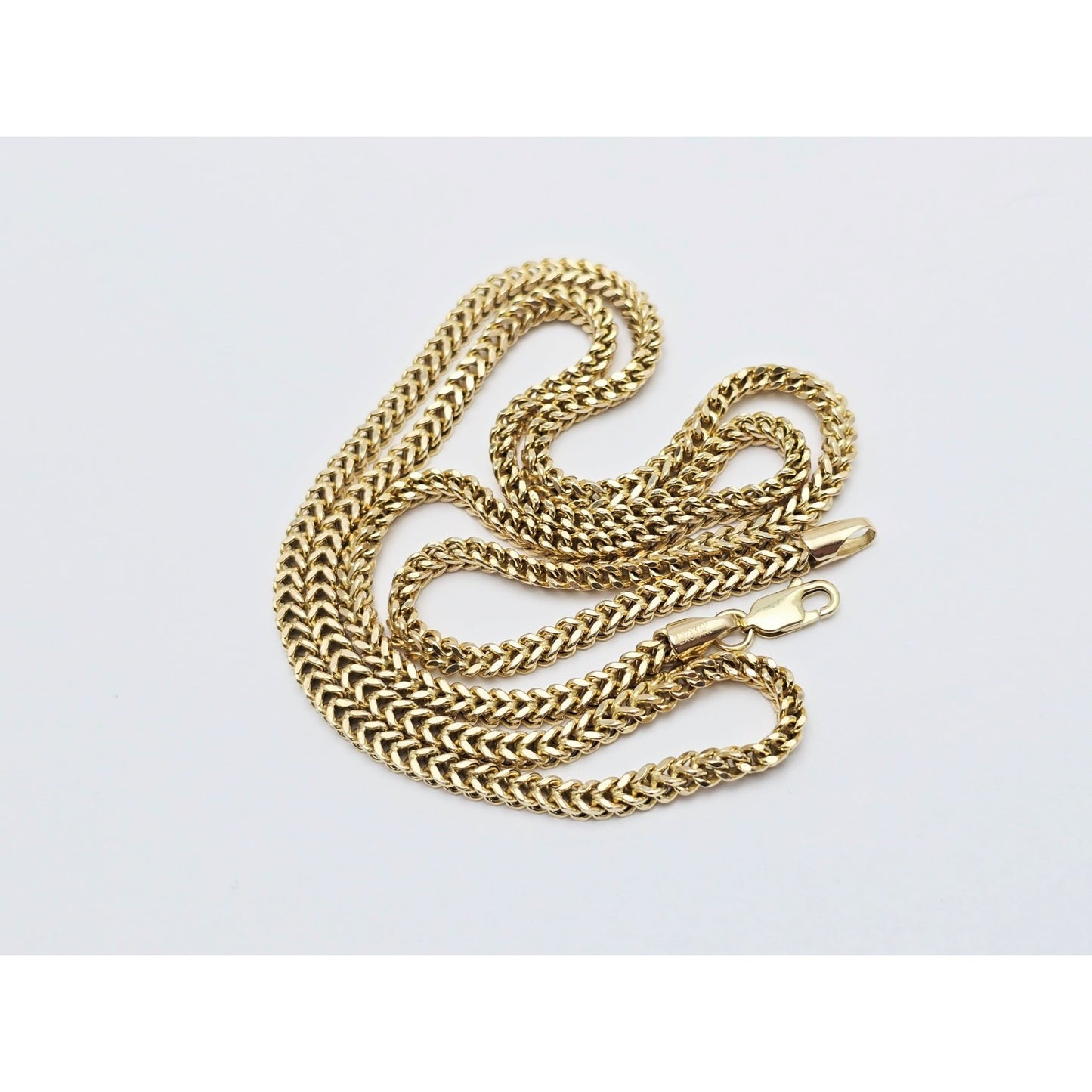 14K Yellow Gold Franco Link Chain Necklace
