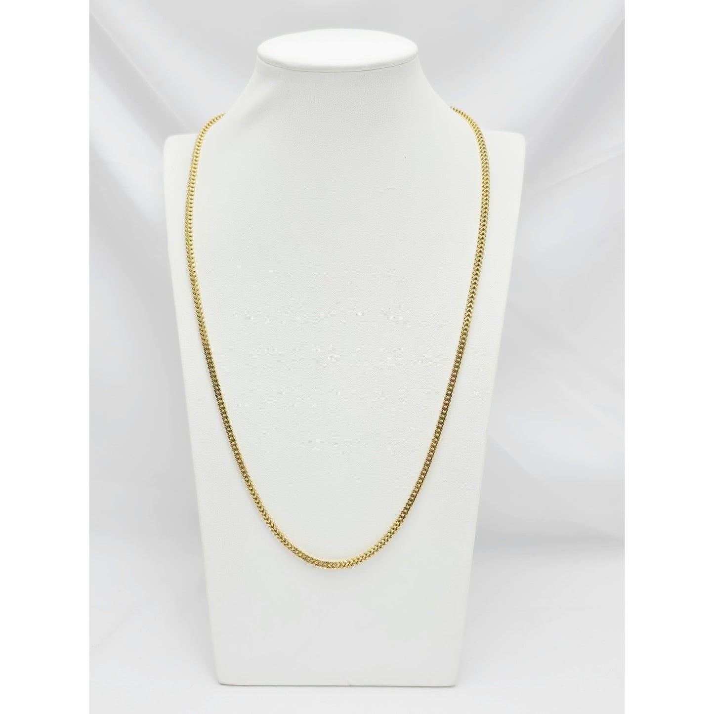 14K Yellow Gold Franco Link Chain Necklace