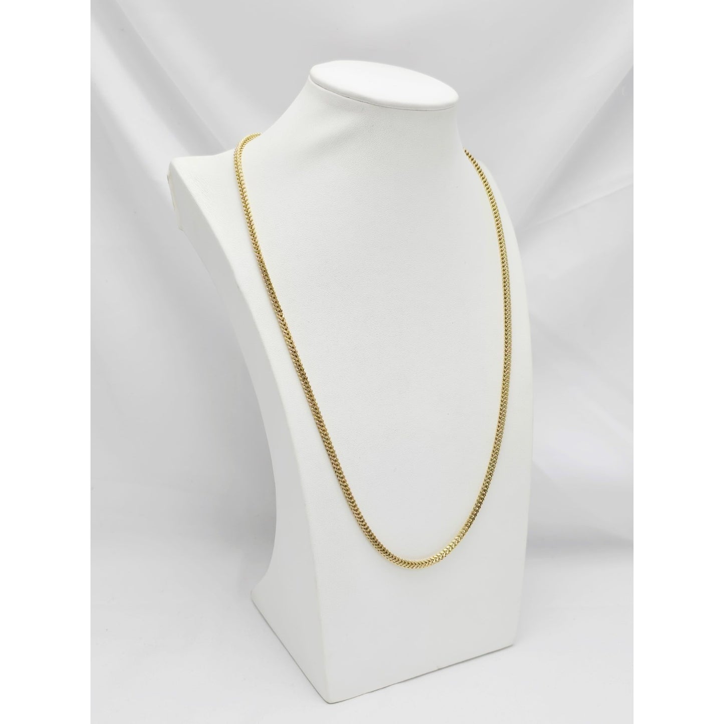 14K Yellow Gold Franco Link Chain Necklace
