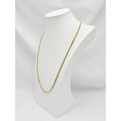 14K Yellow Gold Franco Link Chain Necklace