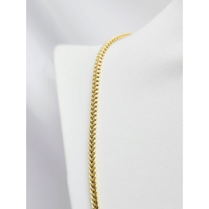 14K Yellow Gold Franco Link Chain Necklace