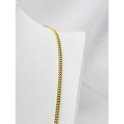 14K Yellow Gold Franco Link Chain Necklace