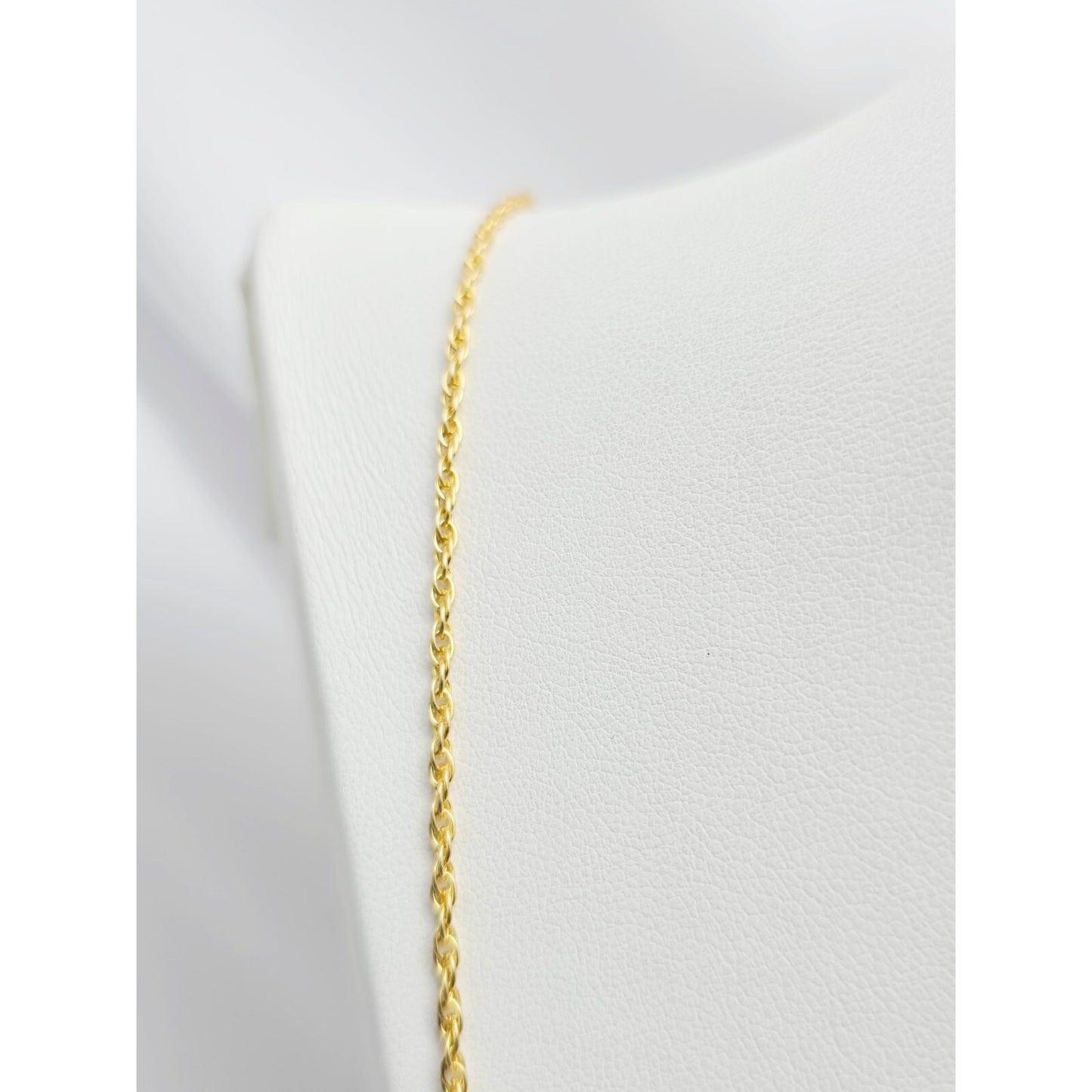 14K Yellow Gold Rope Mesh Link Chain Necklace