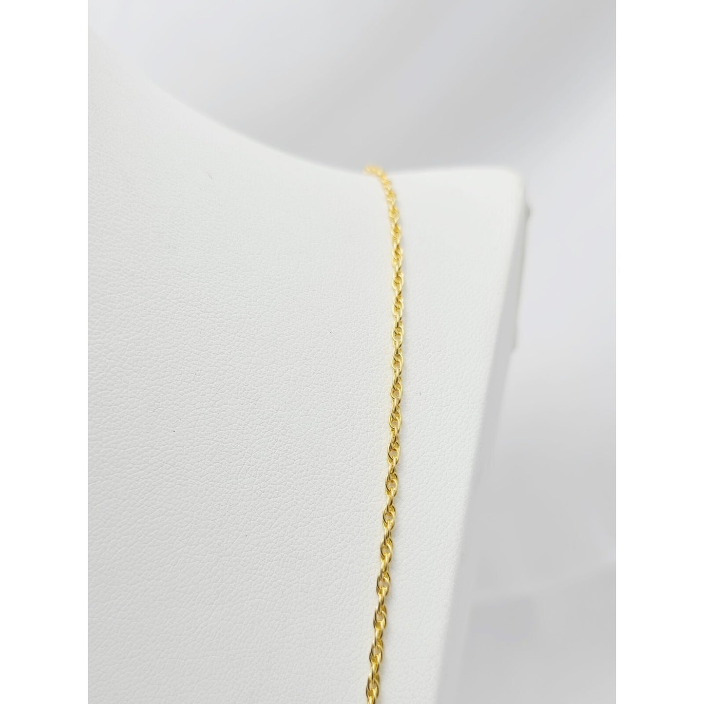 14K Yellow Gold Rope Mesh Link Chain Necklace