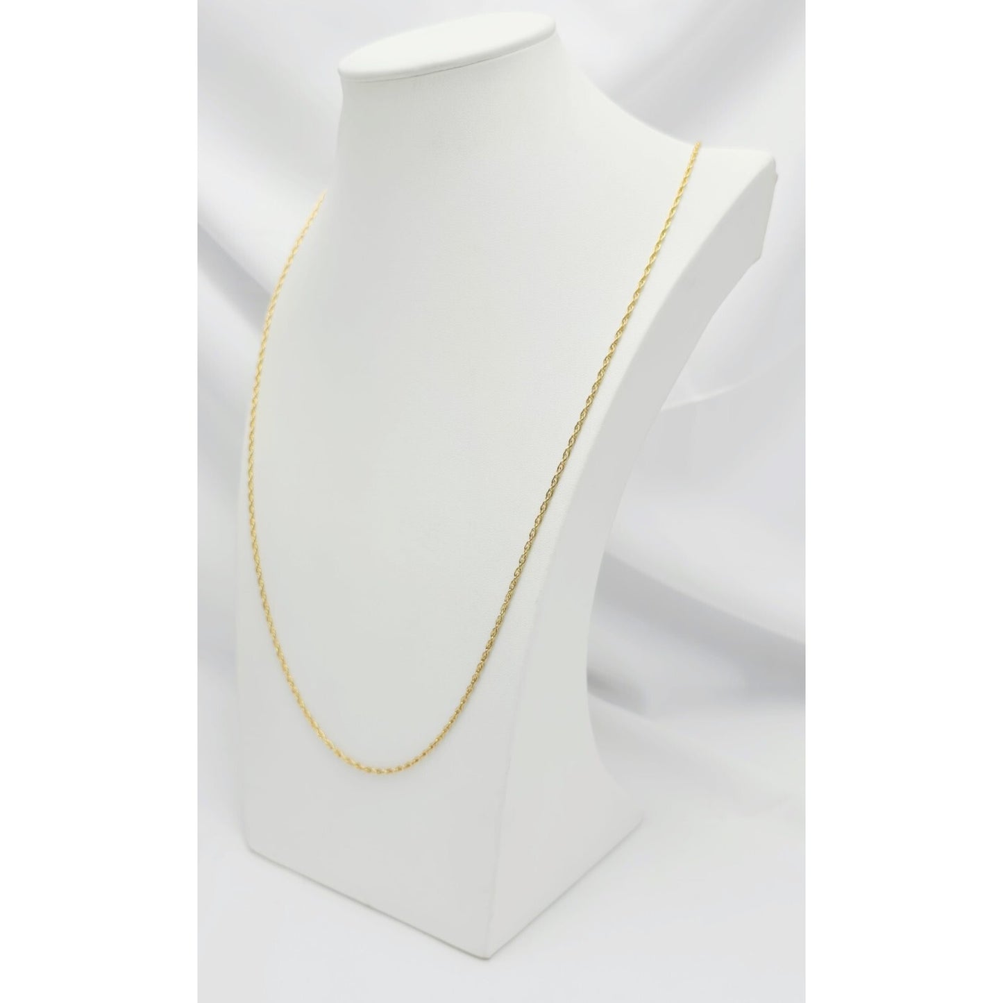 14K Yellow Gold Rope Mesh Link Chain Necklace