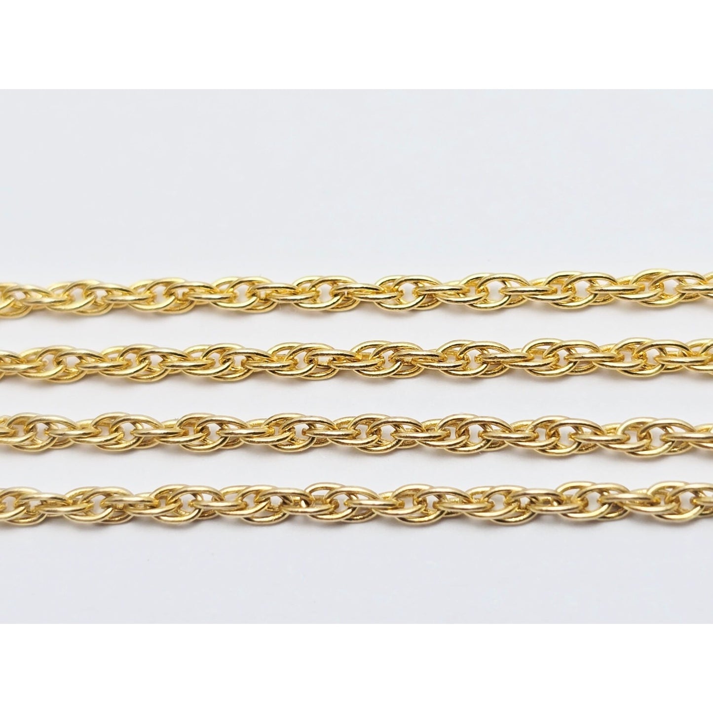 14K Yellow Gold Rope Mesh Link Chain Necklace
