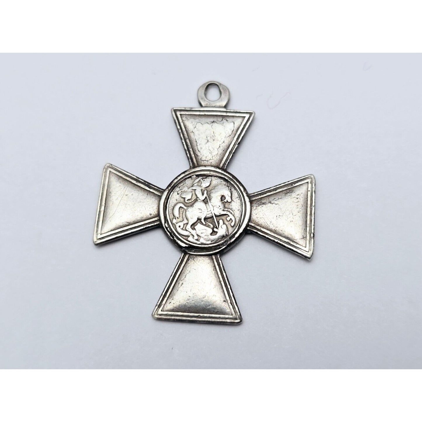 Russia Imperial Cross Of St. George Medal Order 641645 Sterling Silver