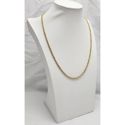 14K Yellow Gold Rope Chain Necklace