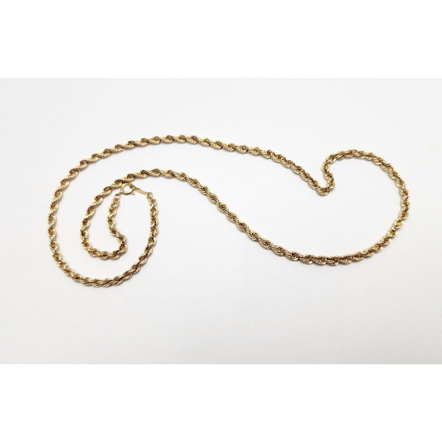 14K Yellow Gold Rope Chain Necklace