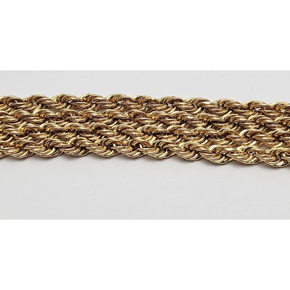 14K Yellow Gold Rope Chain Necklace