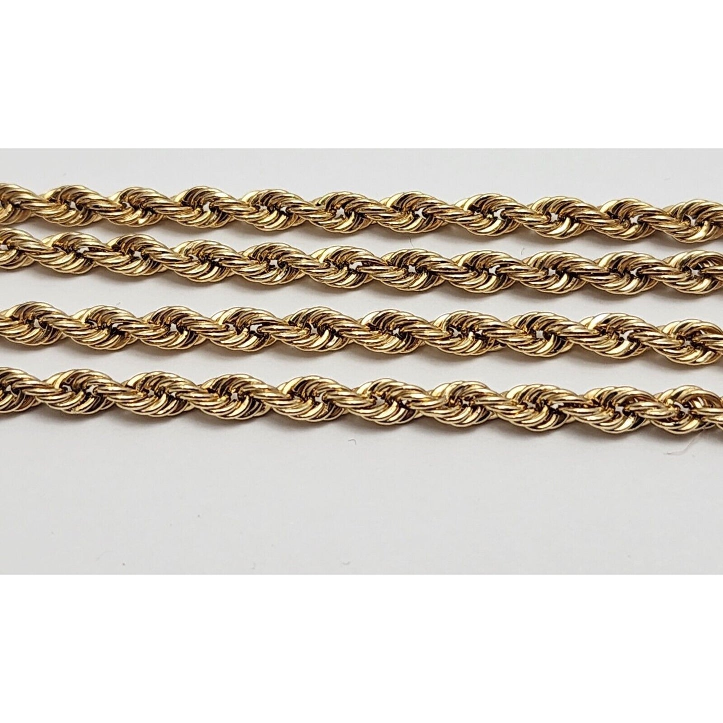 14K Yellow Gold Rope Chain Necklace