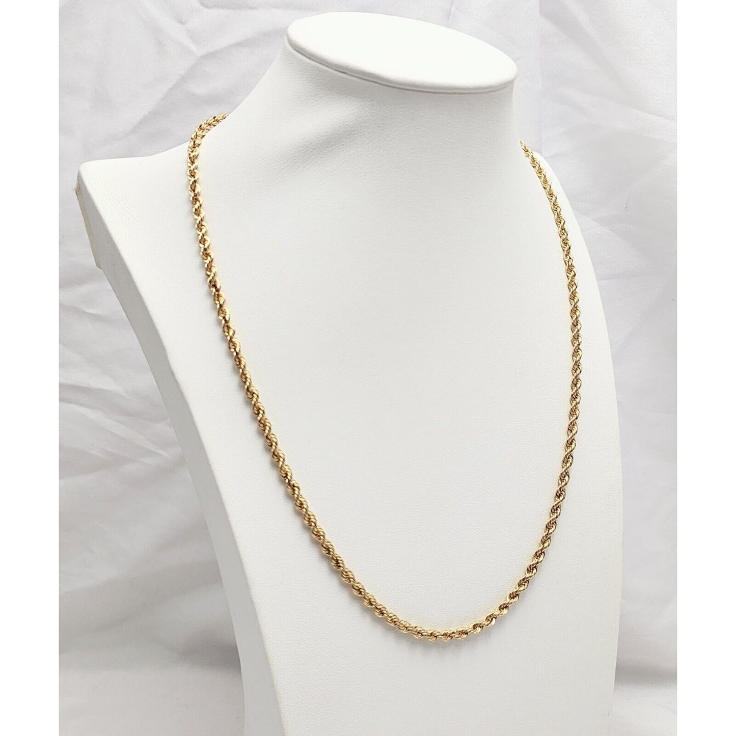 14K Yellow Gold Rope Chain Necklace