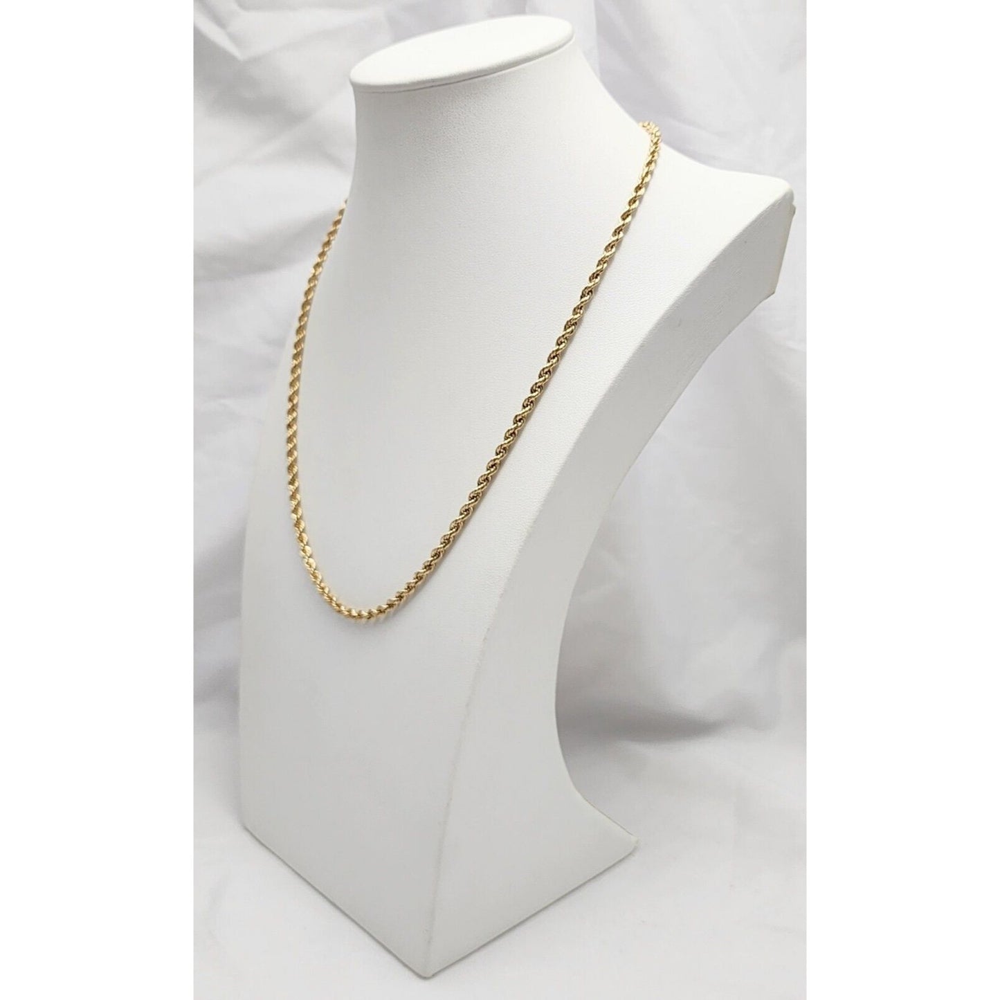 14K Yellow Gold Rope Chain Necklace