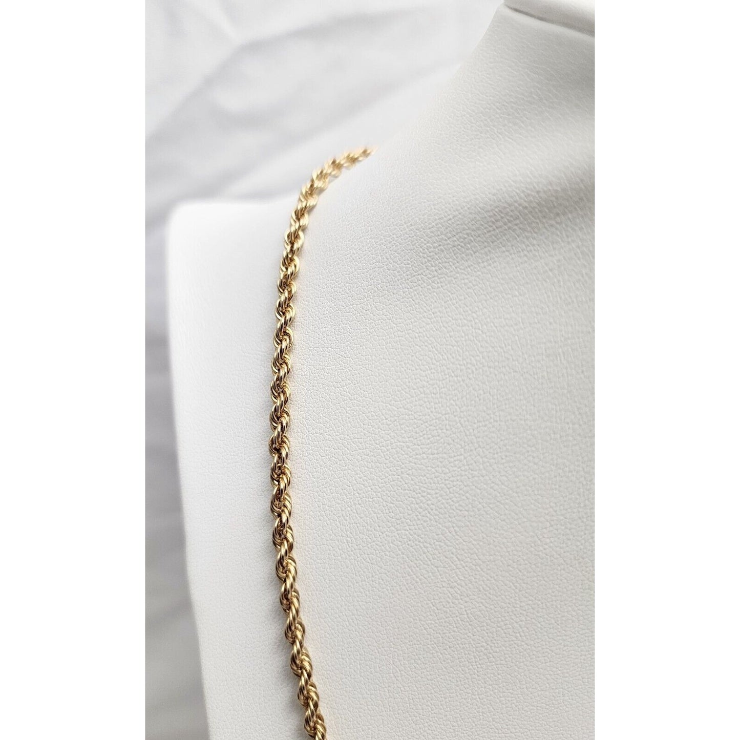 14K Yellow Gold Rope Chain Necklace