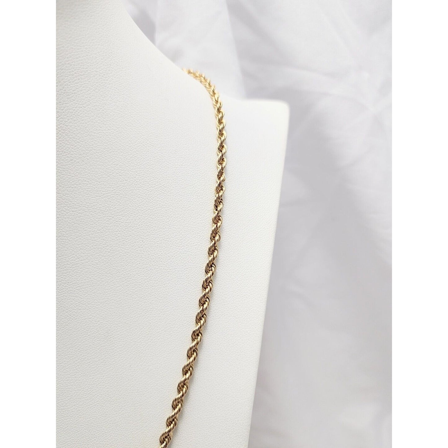 14K Yellow Gold Rope Chain Necklace