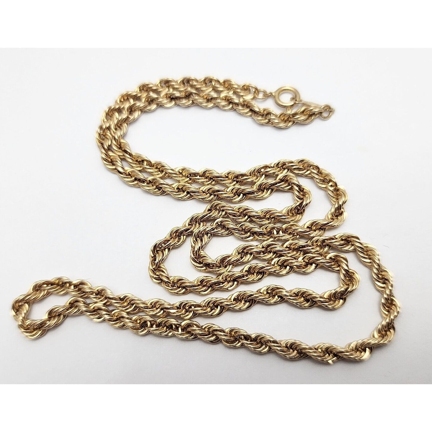 14K Yellow Gold Rope Chain Necklace